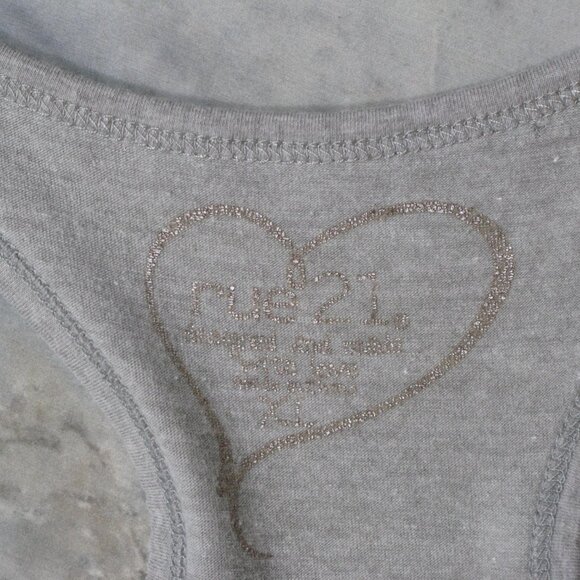 Rue 21 Gray/Silver Sequin Racerback Knit Tank Top Size XL - Picture 6 of 6